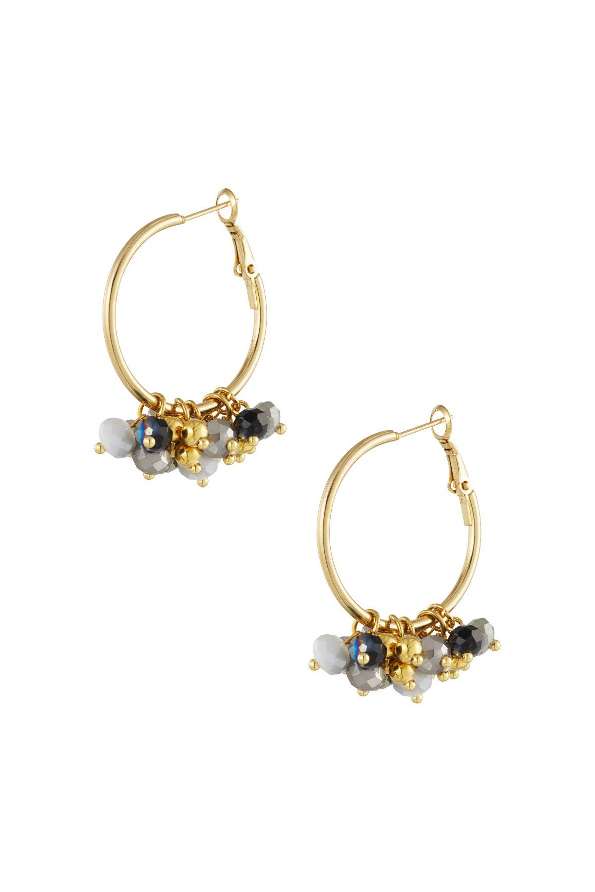 Stylish Multicolor Stainless Steel Hoop Earrings