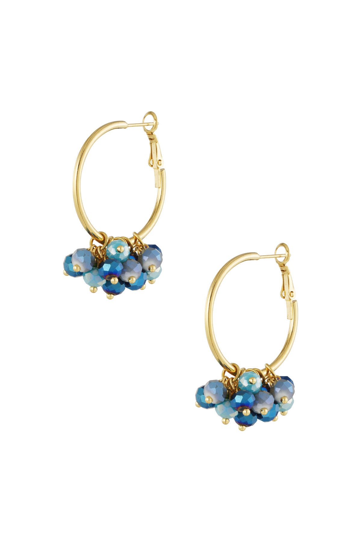 Stylish Multicolor Stainless Steel Hoop Earrings