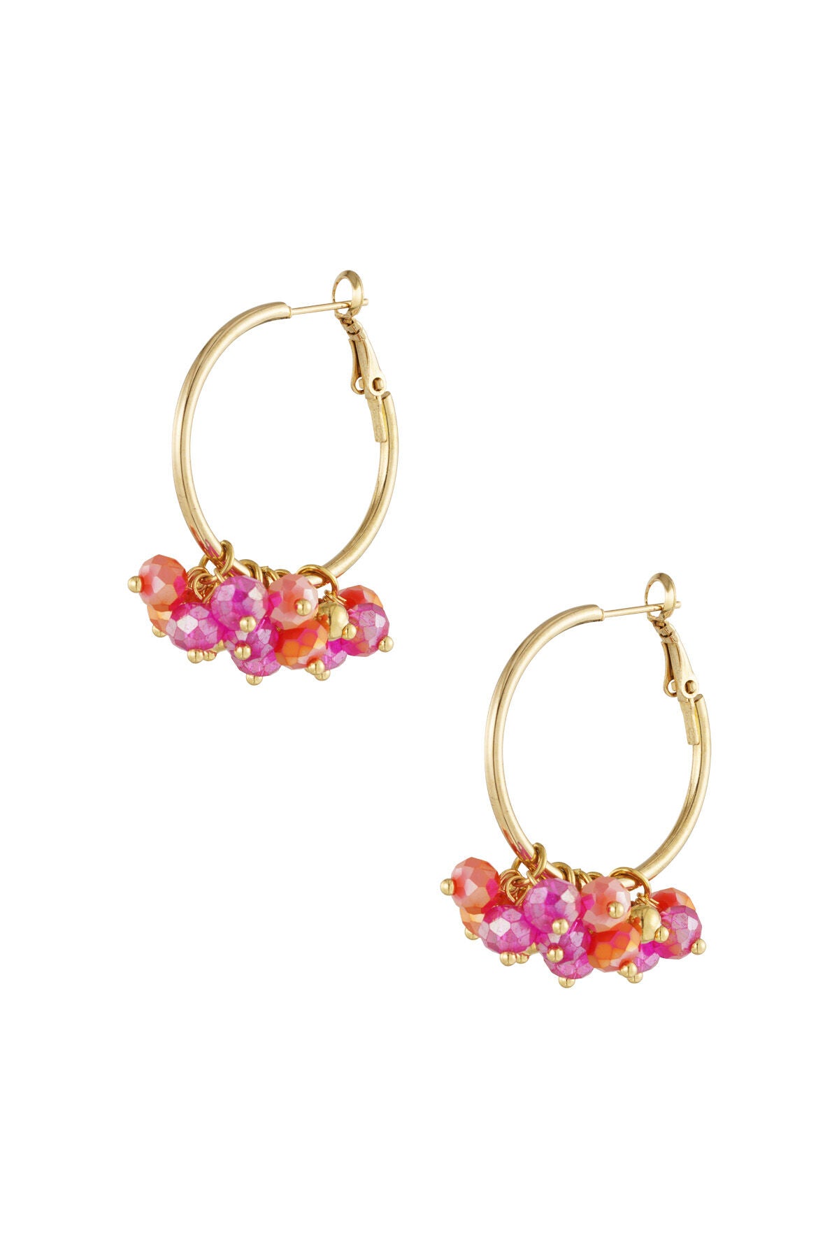 Stylish Multicolor Stainless Steel Hoop Earrings