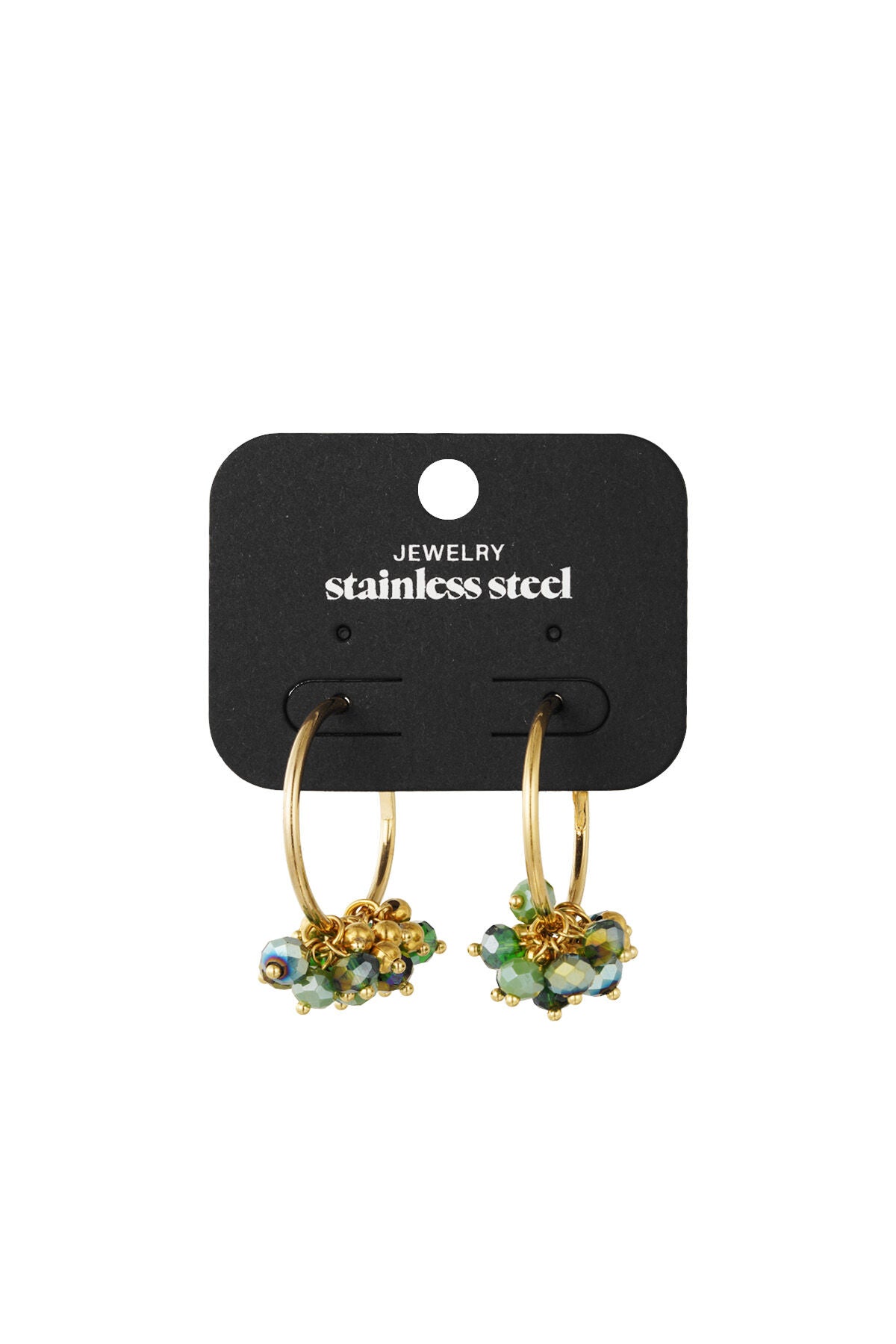 Stylish Multicolor Stainless Steel Hoop Earrings
