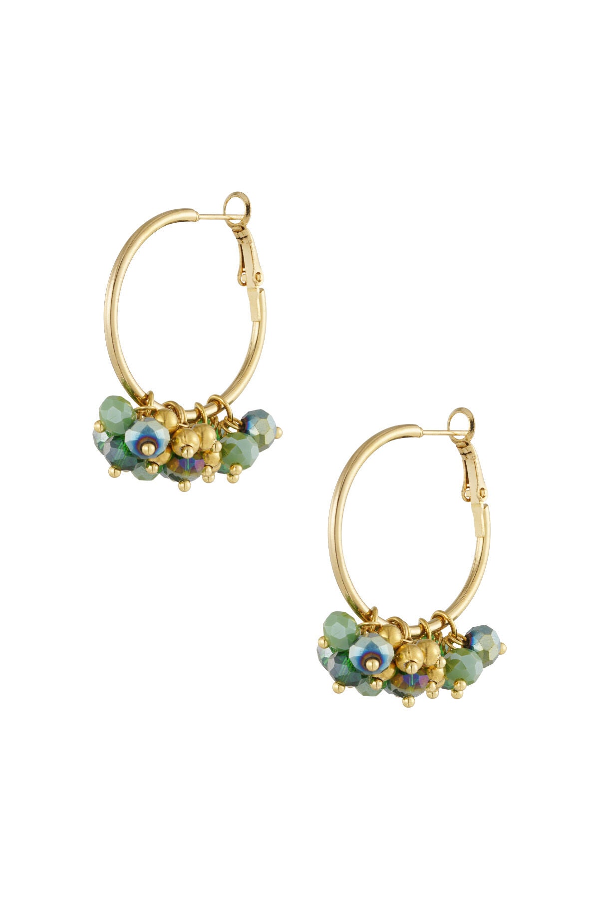 Stylish Multicolor Stainless Steel Hoop Earrings
