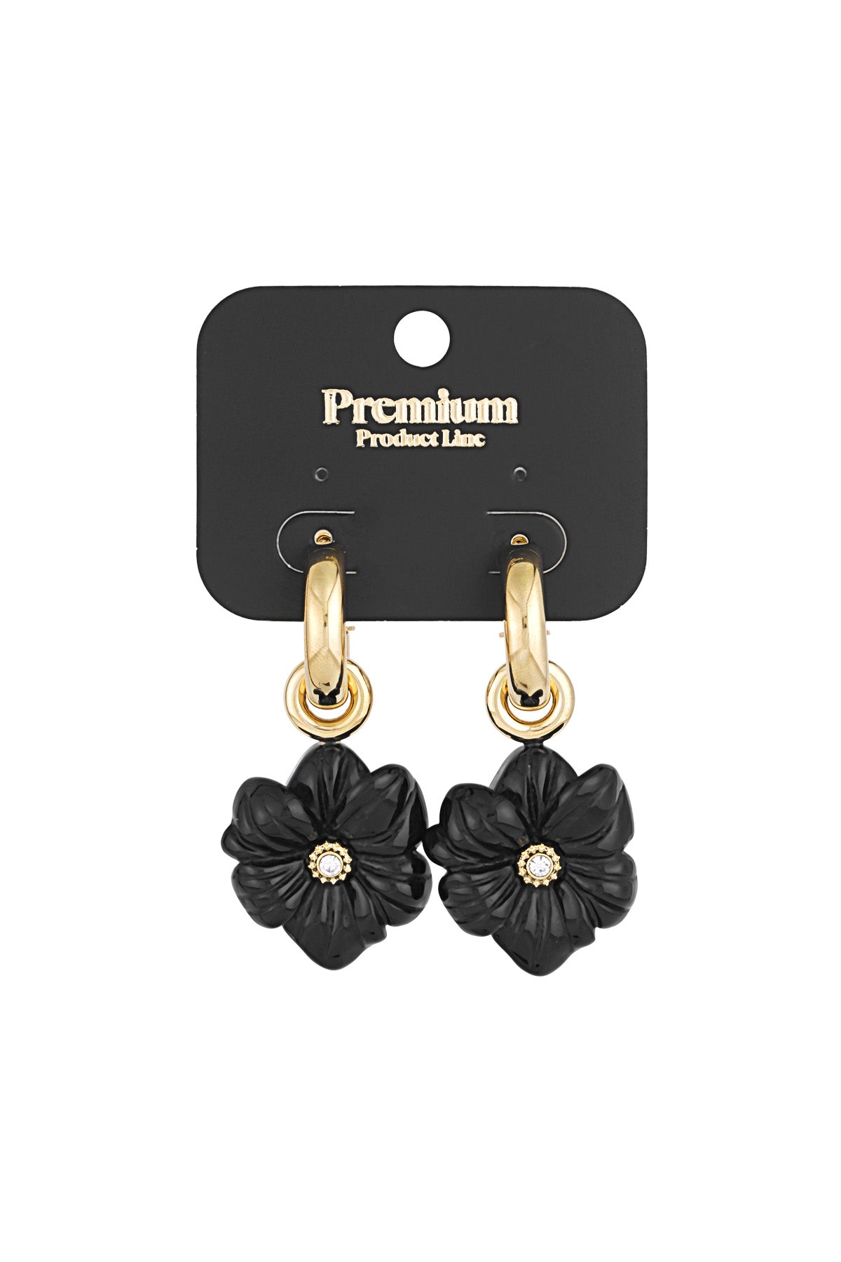 Elegant Red and Black Statement Drop Earrings