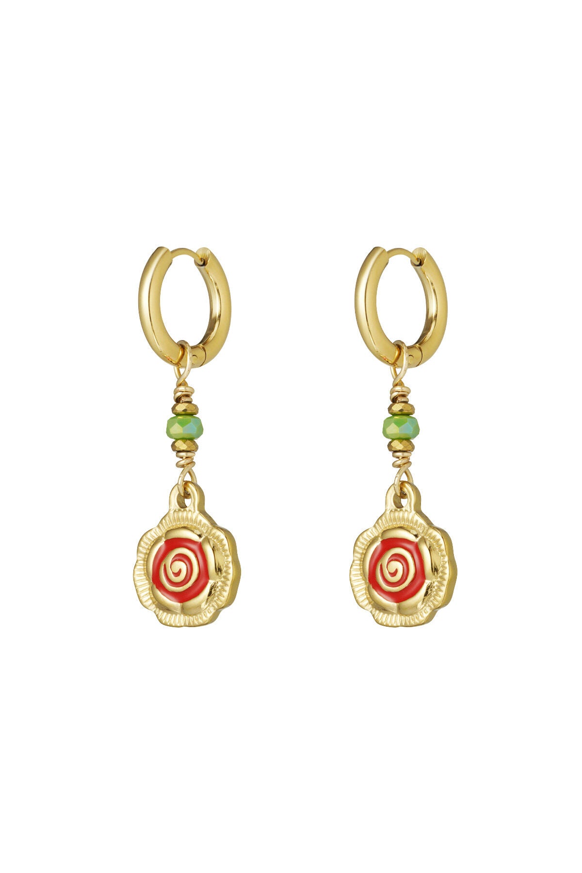 Elegant Pink & Red Drop Earrings for Statement Style