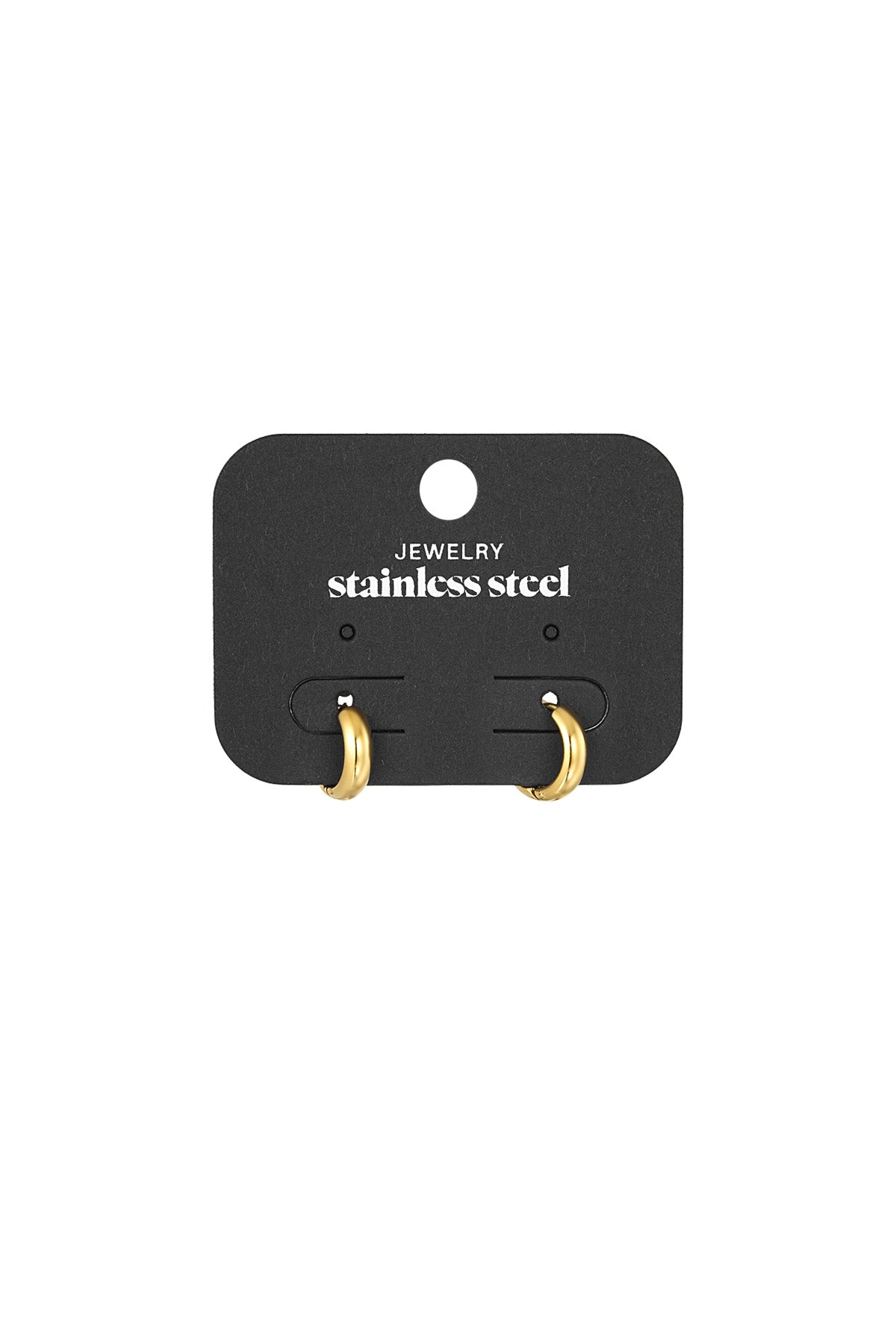 Stylish Stainless Steel Hoop Earrings in Silver & Gold