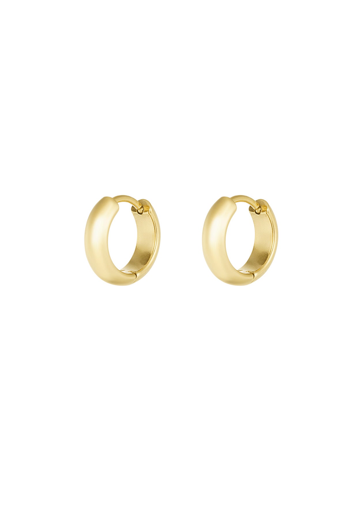 Stylish Stainless Steel Hoop Earrings in Silver & Gold