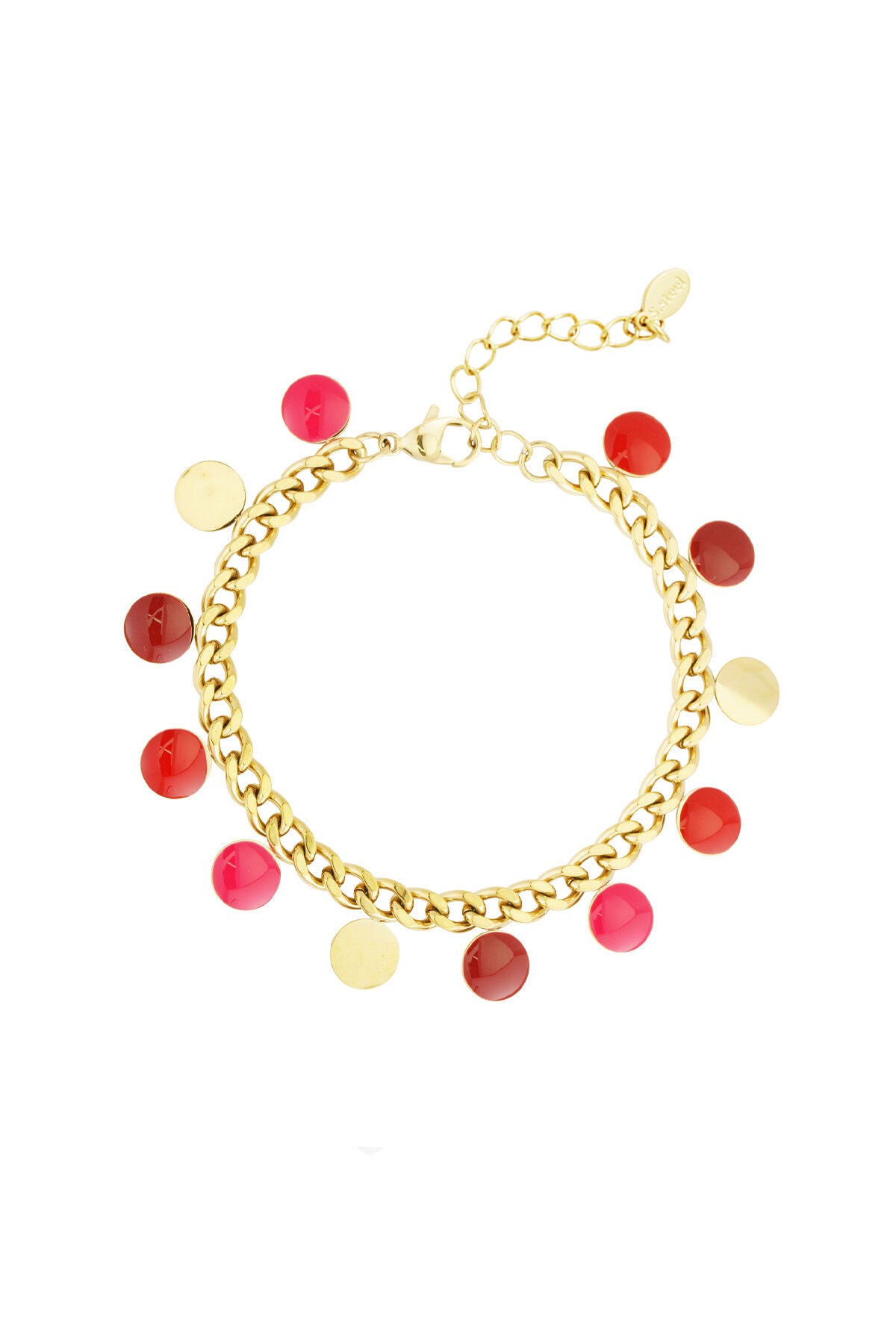 Elegant Gold Color Statement Charm Bracelet