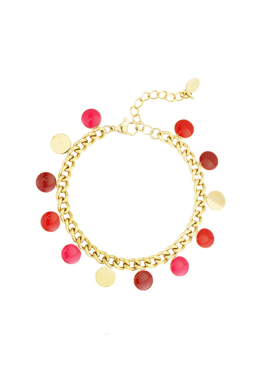 Elegant Gold Color Statement Charm Bracelet