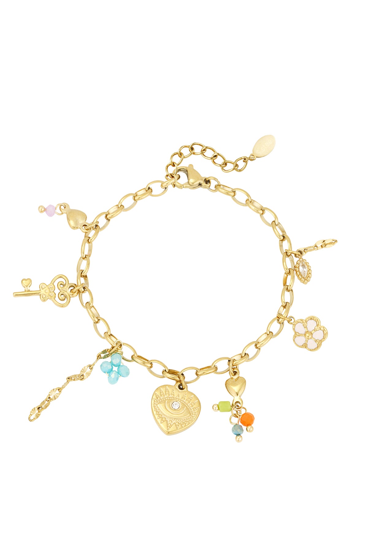 Elegant Gold Color Charm Bracelet - Timeless Style