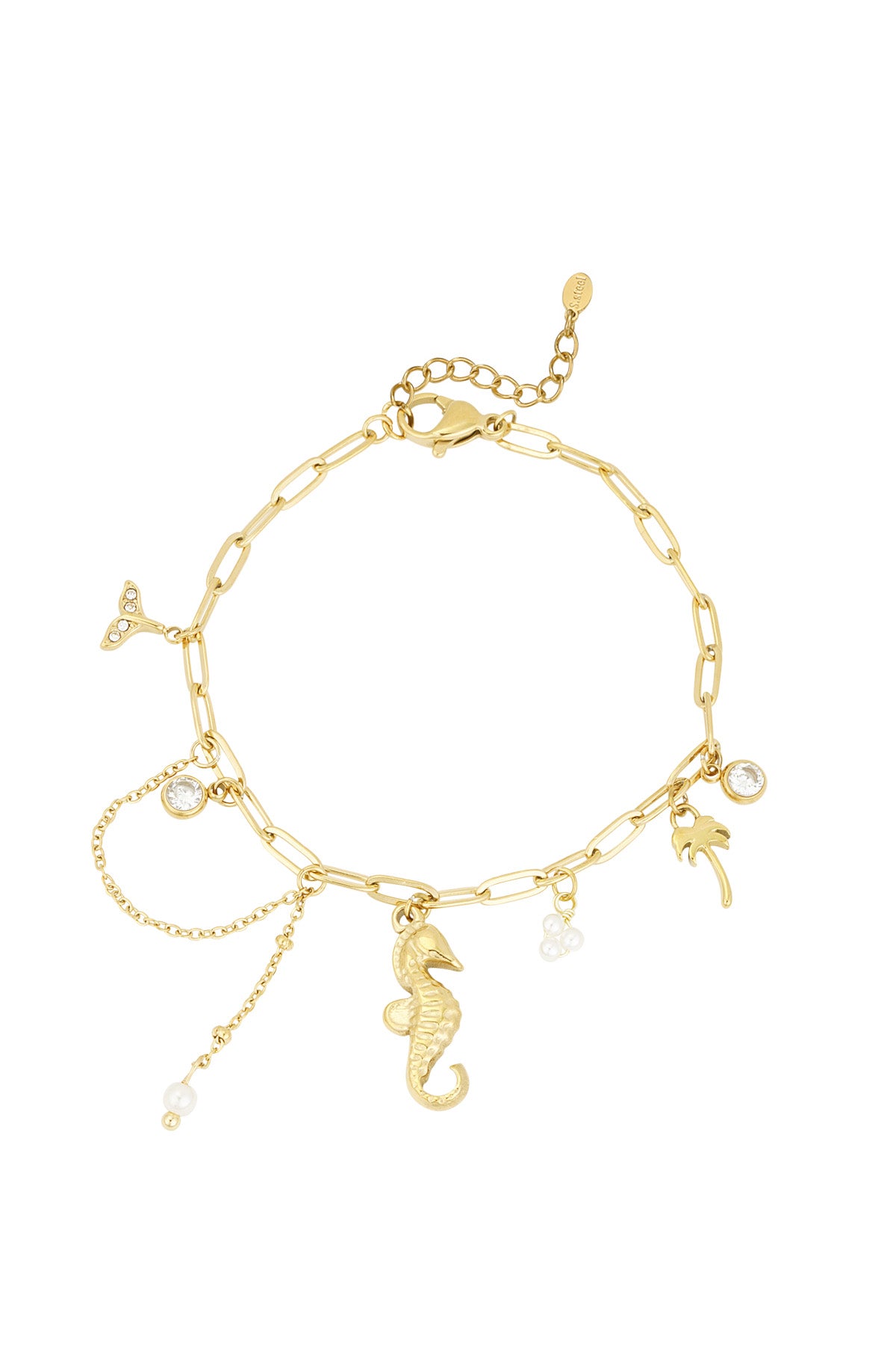 Elegant 304S Steel Charm Bracelets in Silver & Gold
