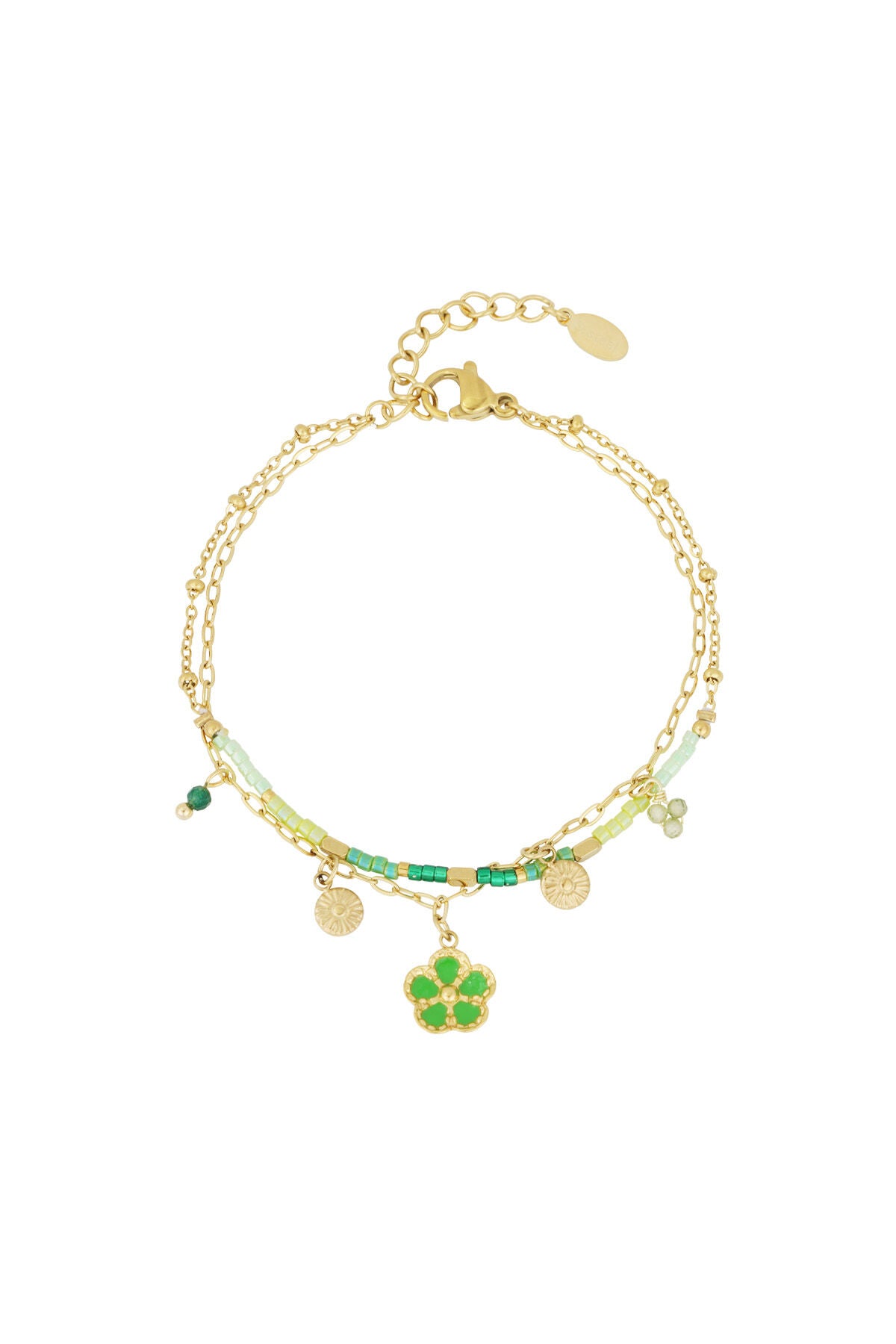 Charming Green & Fuchsia Bracelet for Elegant Style