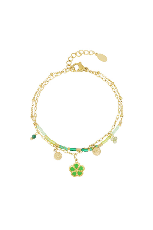 Charming Green & Fuchsia Bracelet for Elegant Style
