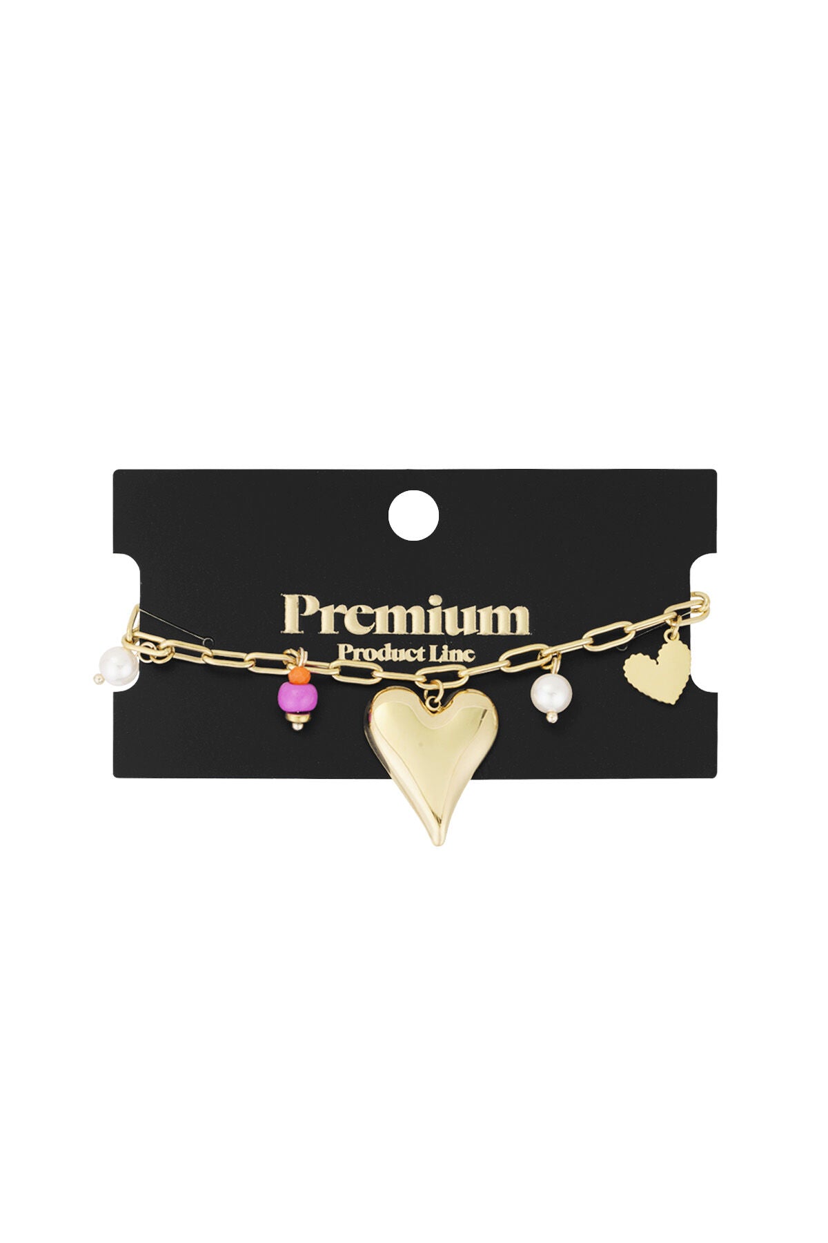 Elegant 304S Steel Charm Bracelet in Silver & Gold