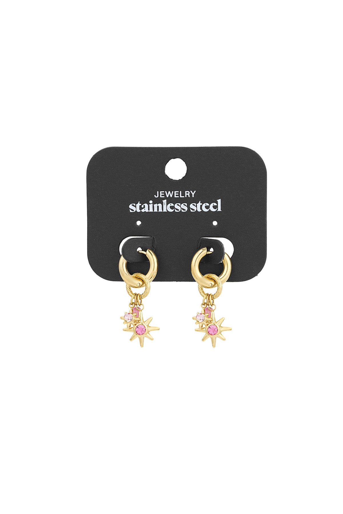 Elegant Pink & Silver Drop Earrings for Timeless Style