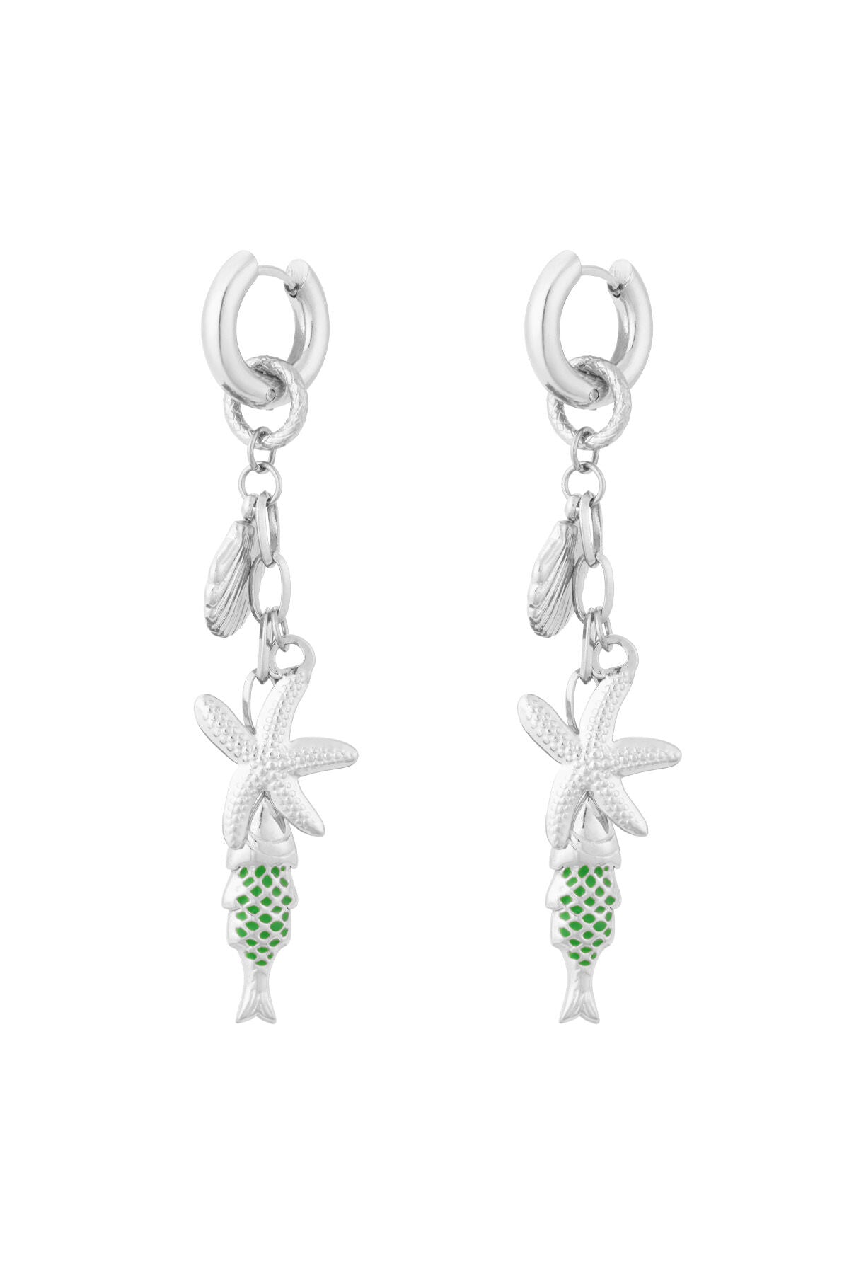 Elegant Statement Drop Earrings in Silver & Gold