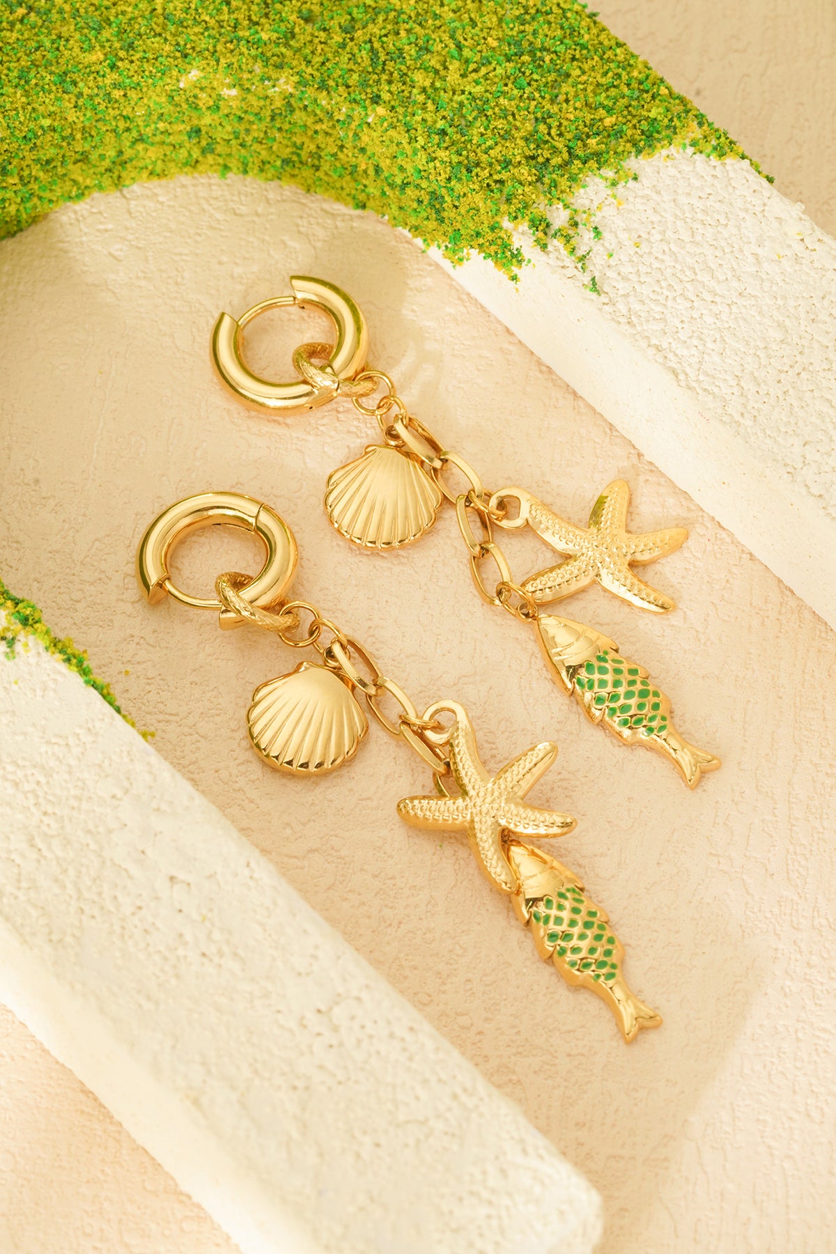 Elegant Statement Drop Earrings in Silver & Gold