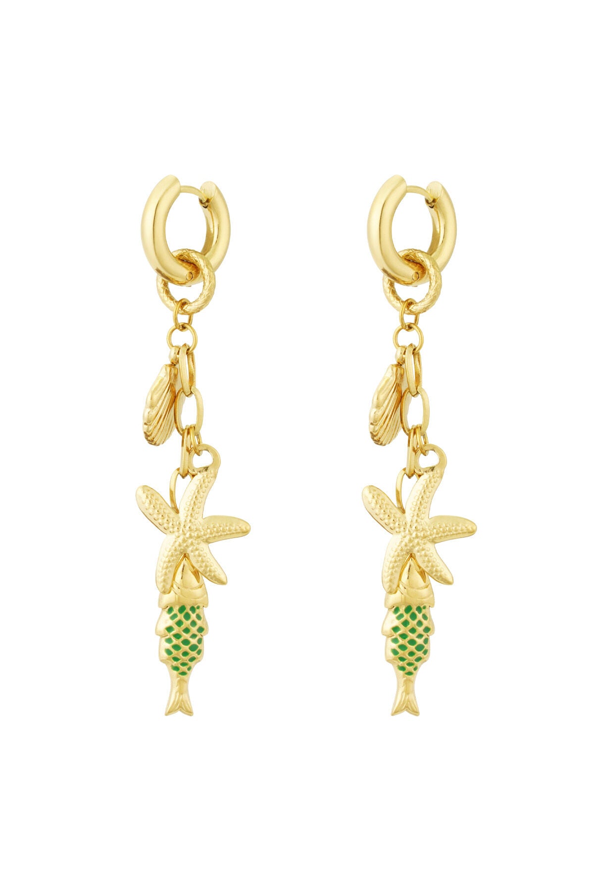 Elegant Statement Drop Earrings in Silver & Gold
