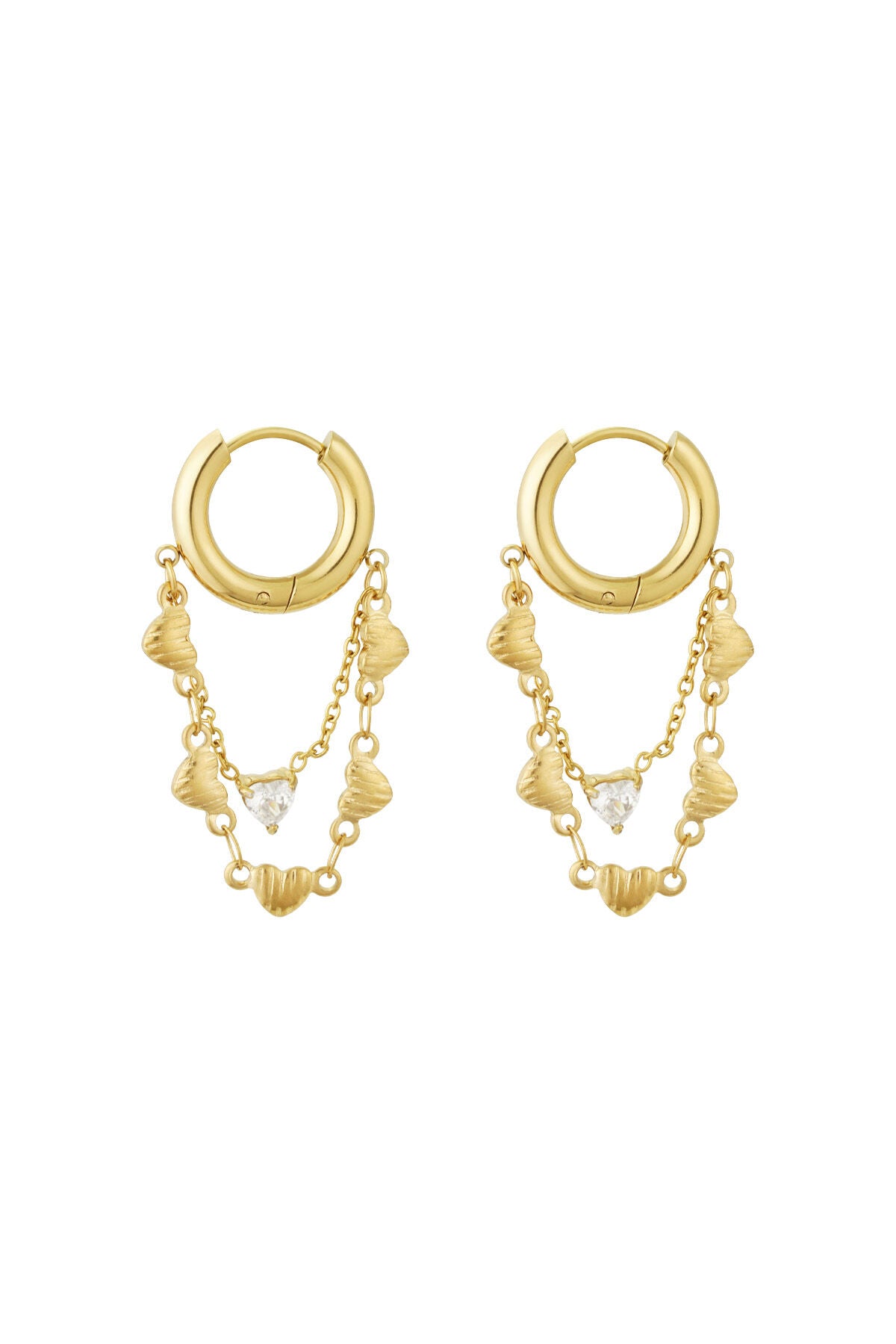 Elegant Drop Earrings in Silver & Gold