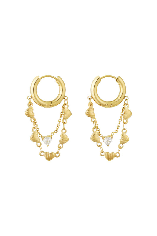 Elegant Drop Earrings in Silver & Gold