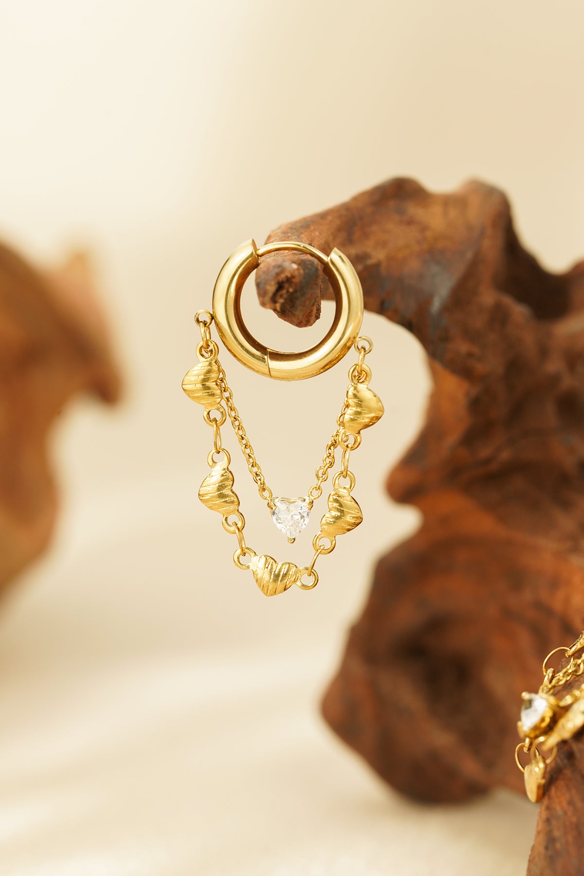 Elegant Drop Earrings in Silver & Gold