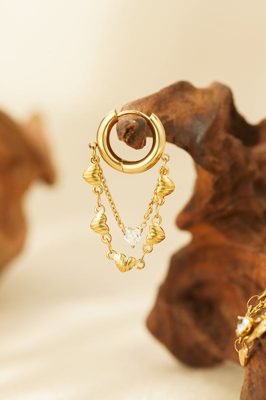 Elegant Drop Earrings in Silver & Gold