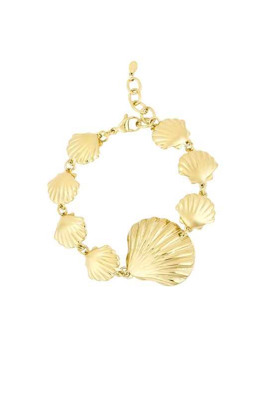 Elegant Statement Charm Bracelet in Silver & Gold