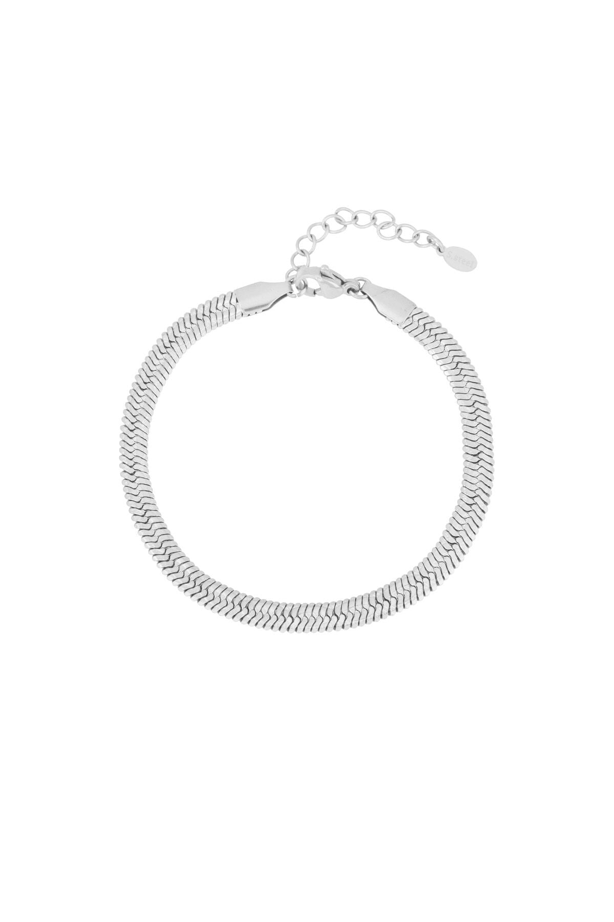 Stylish Woven Chain Bracelet - Silver & Gold