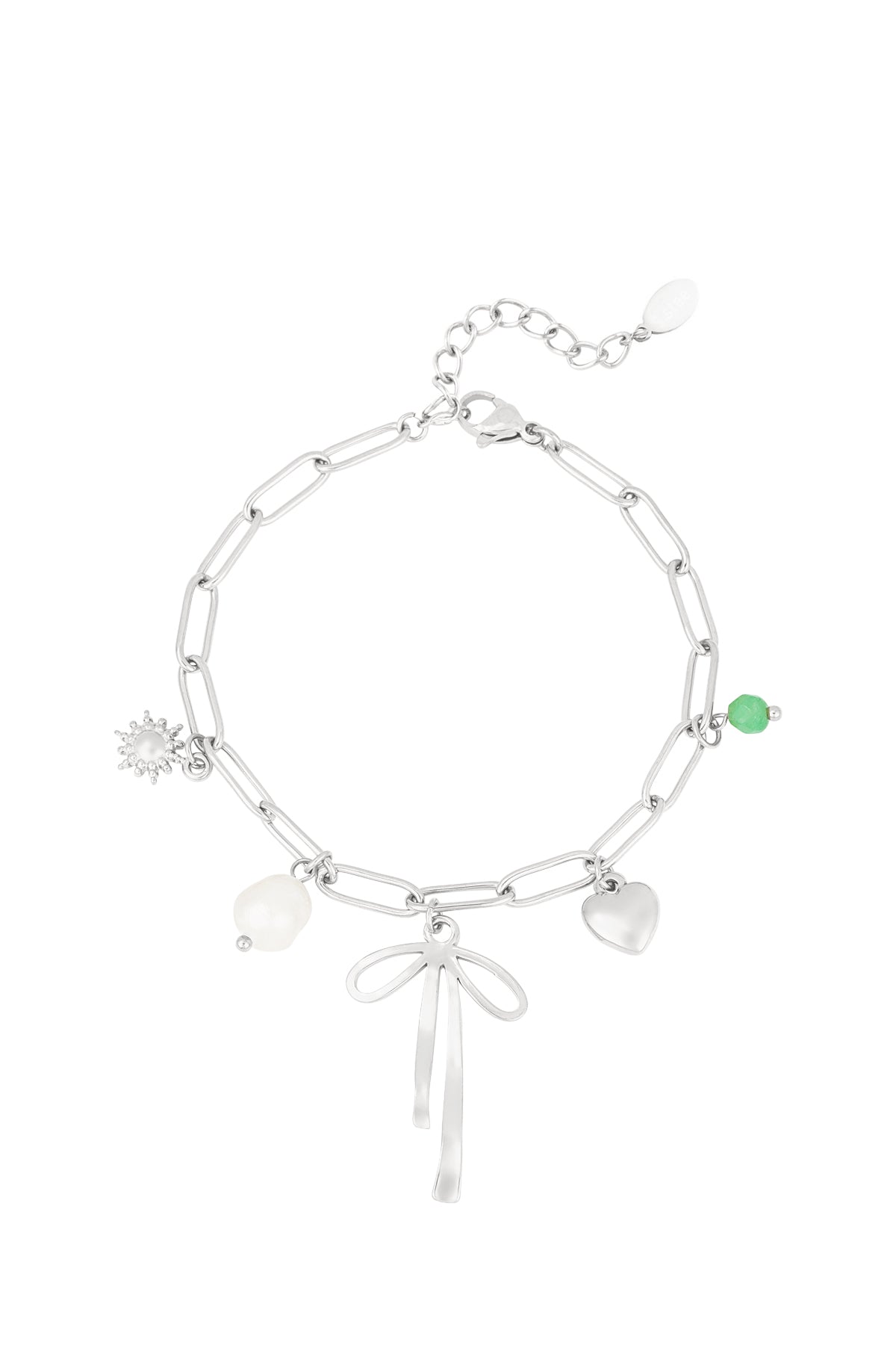 Elegant Stainless Steel Charm Bracelets - Silver & Gold