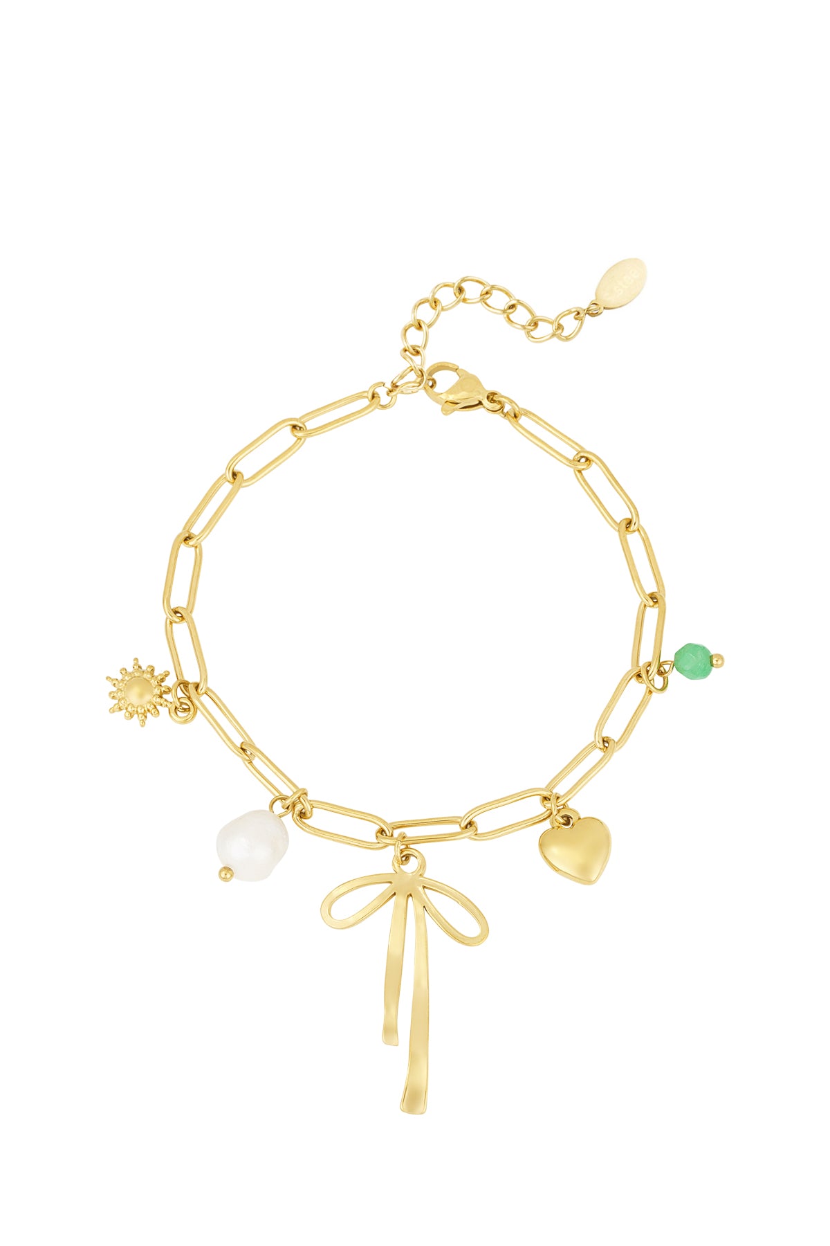 Elegant Stainless Steel Charm Bracelets - Silver & Gold
