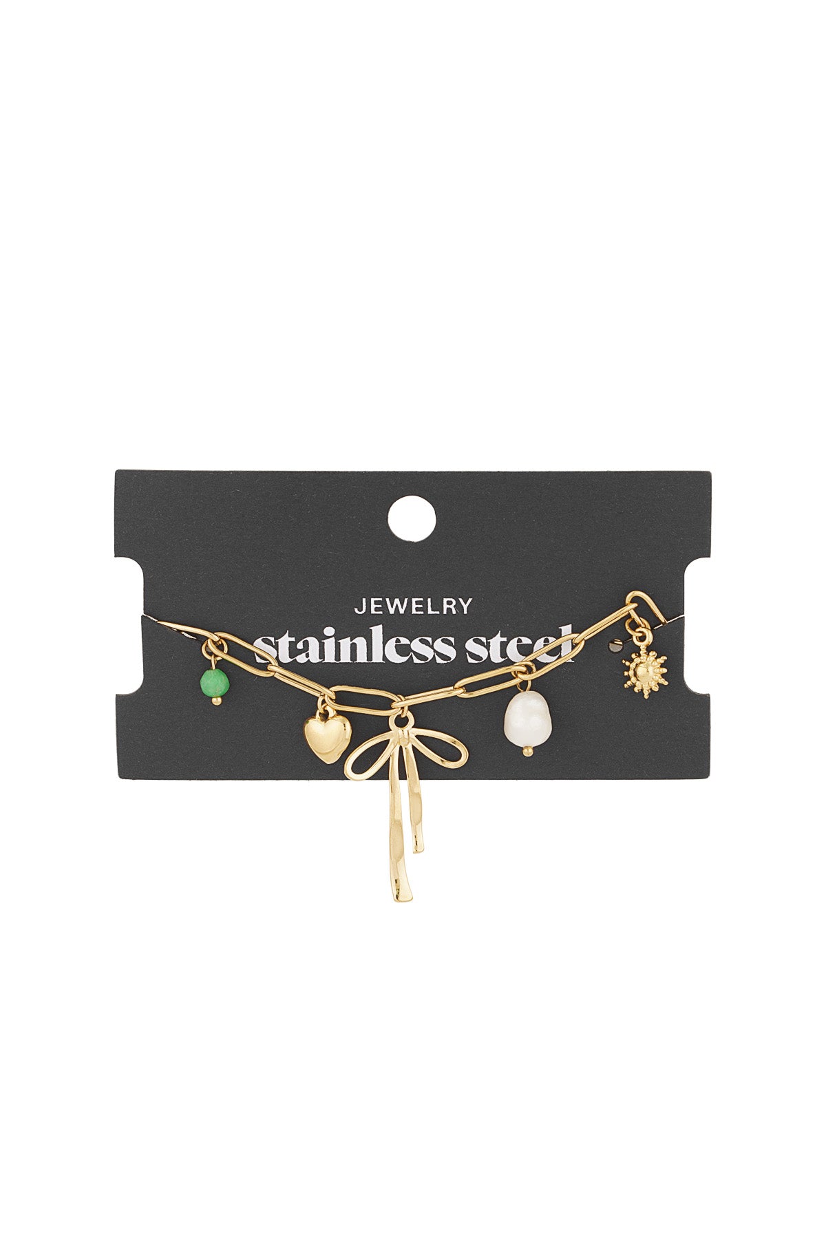 Elegant Stainless Steel Charm Bracelets - Silver & Gold