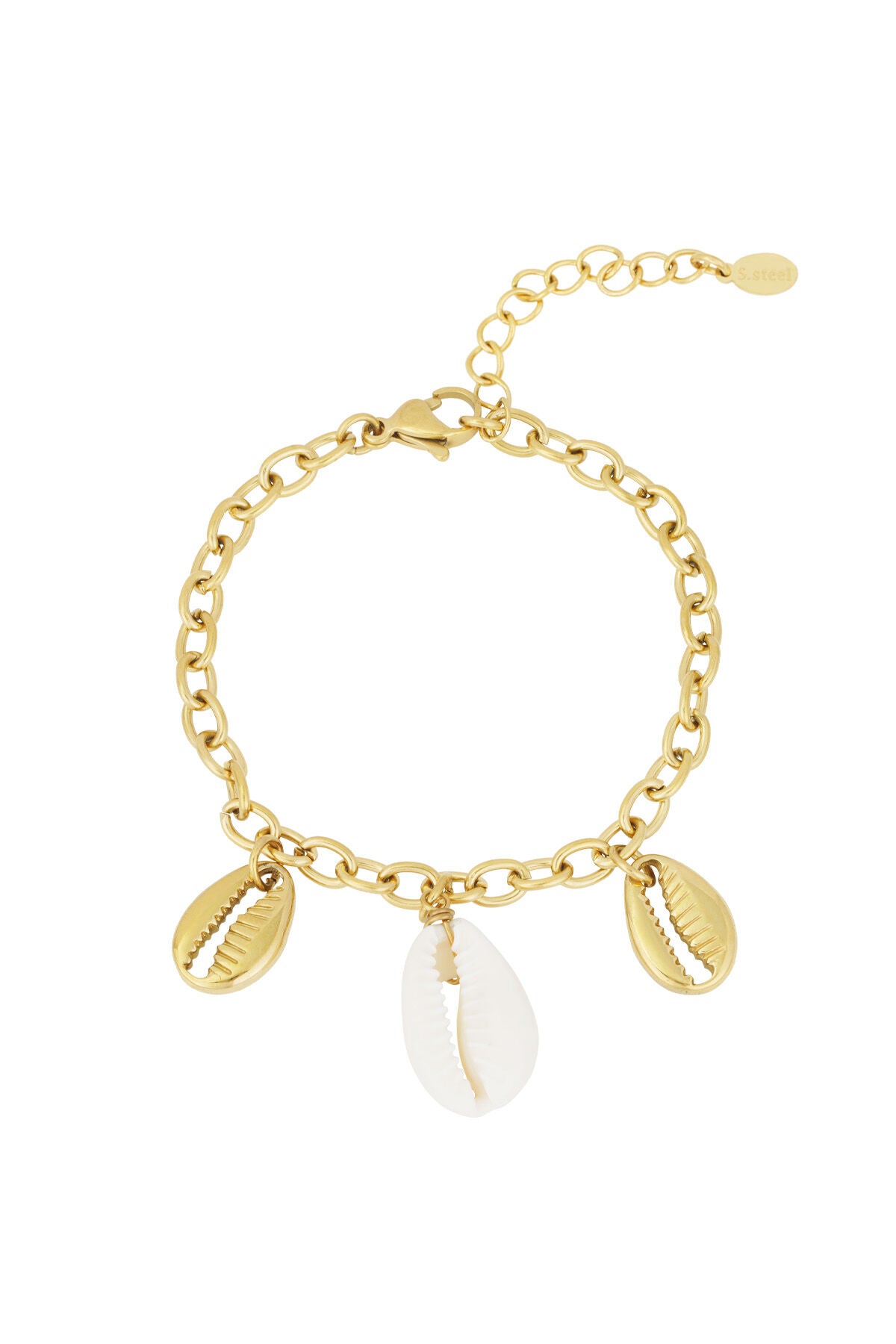 Elegant Stainless Steel Charm Bracelets in Silver & Gold
