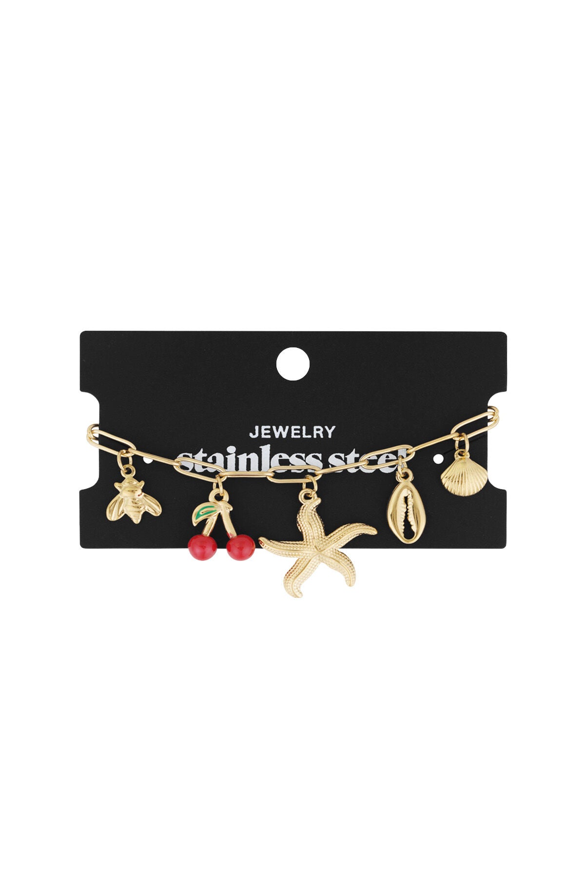 Elegant Stainless Steel Charm Bracelets in Silver & Gold