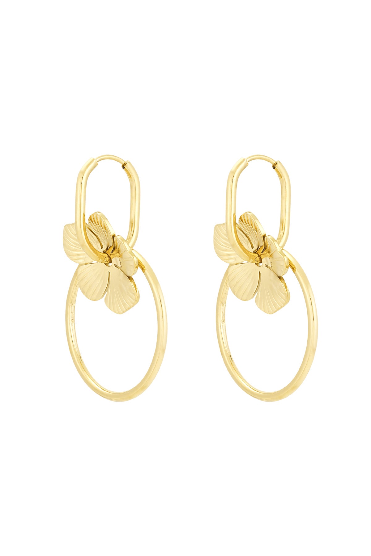 Elegant Statement Drop Earrings in Silver and Gold