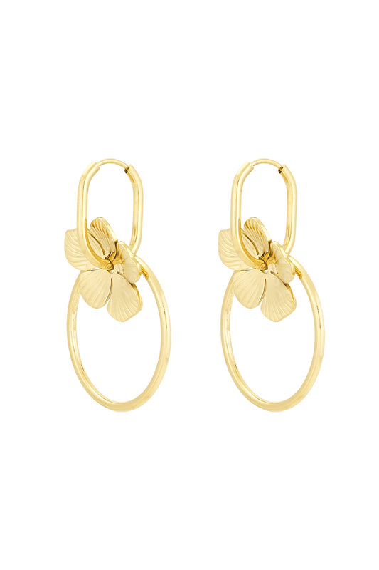 Elegant Statement Drop Earrings in Silver and Gold