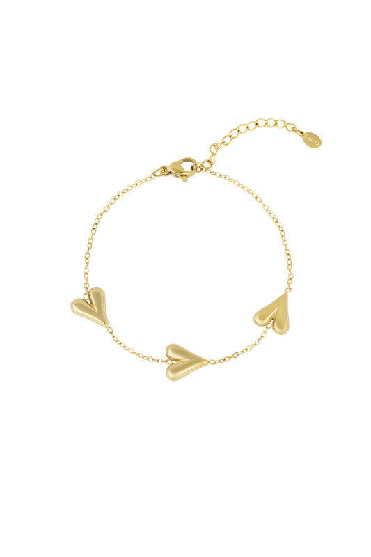 Elegant Stainless Steel Charm Bracelets, Silver & Gold