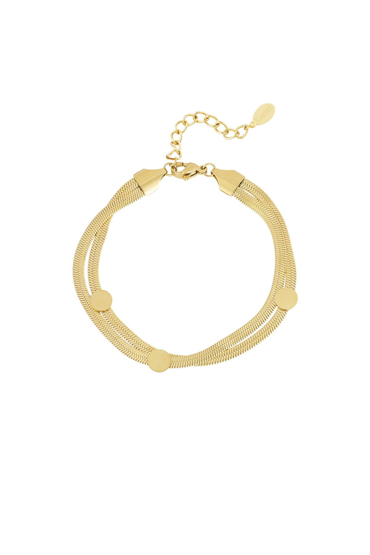 Elegant Stainless Steel Charm Bracelets in Silver & Gold