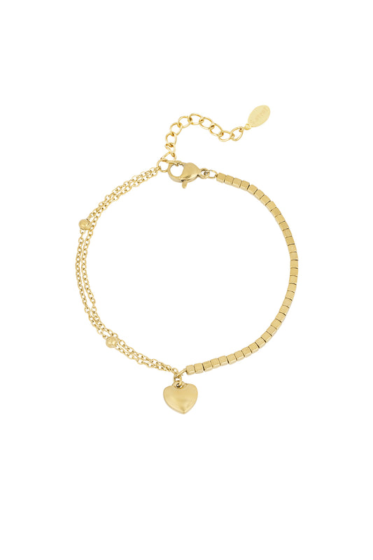 Elegant Stainless Steel Charm Bracelets in Silver & Gold