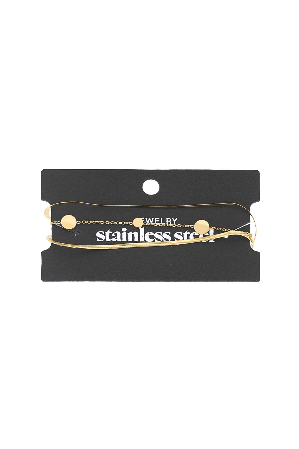 Stylish Stainless Steel Charm Bracelets - Silver & Gold