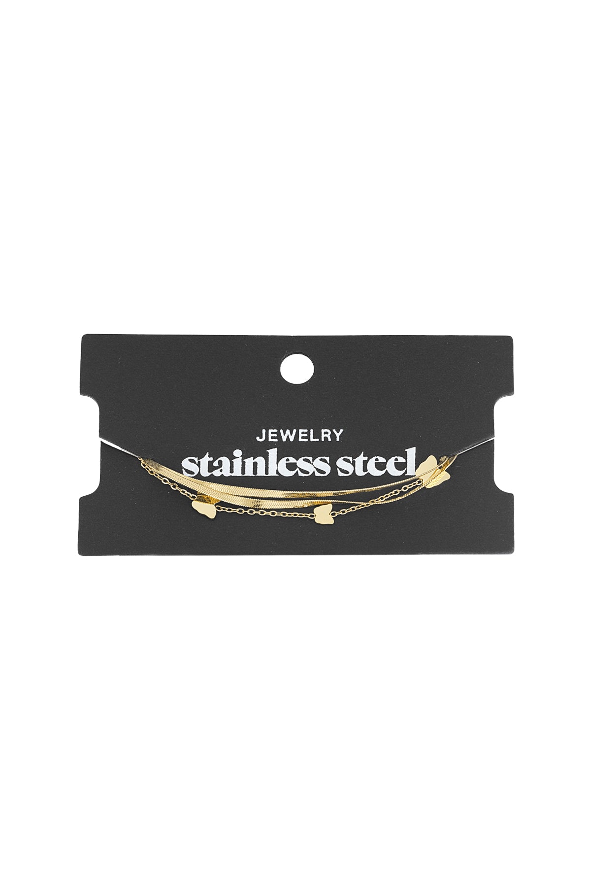 Elegant 14K Gold Plated Butterfly Charm Bracelet