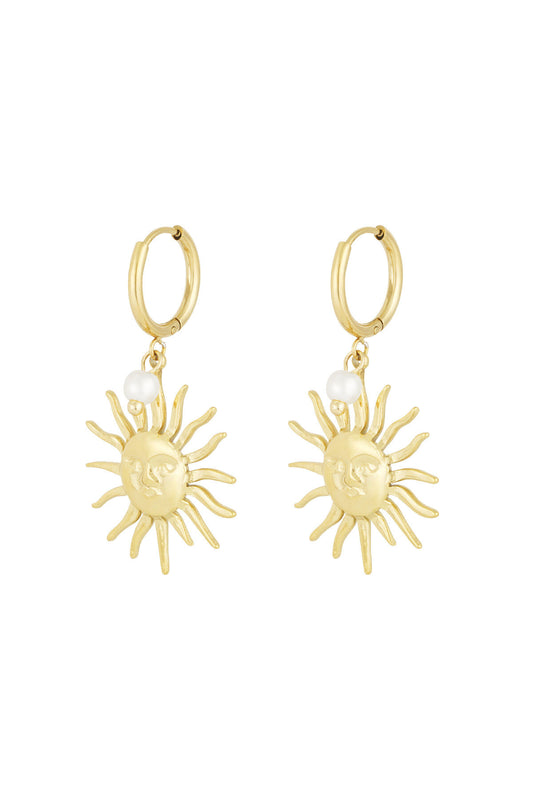 Elegant Drop Earrings in Silver & Gold