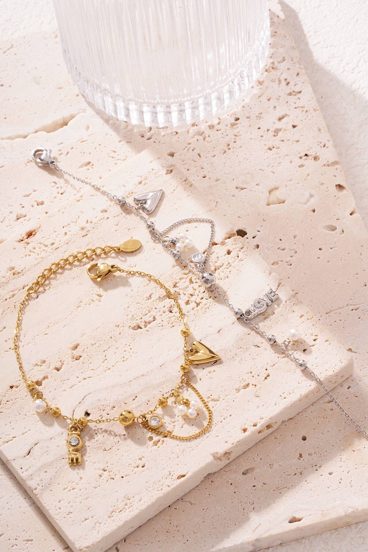 Elegant Charm Bracelets in Silver & Gold