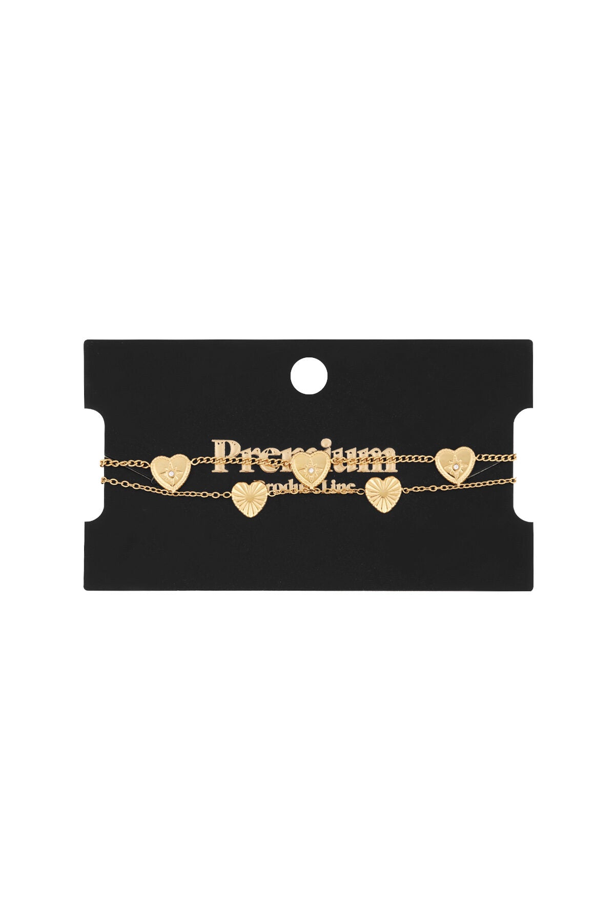 Elegant 14K Gold Plated Heart Charm Bracelet for Everyday Wear