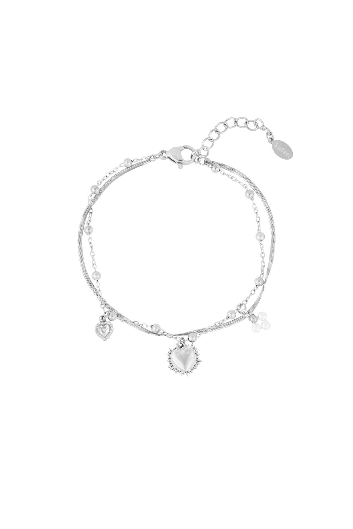 Elegant Charm Bracelet in Silver & Gold