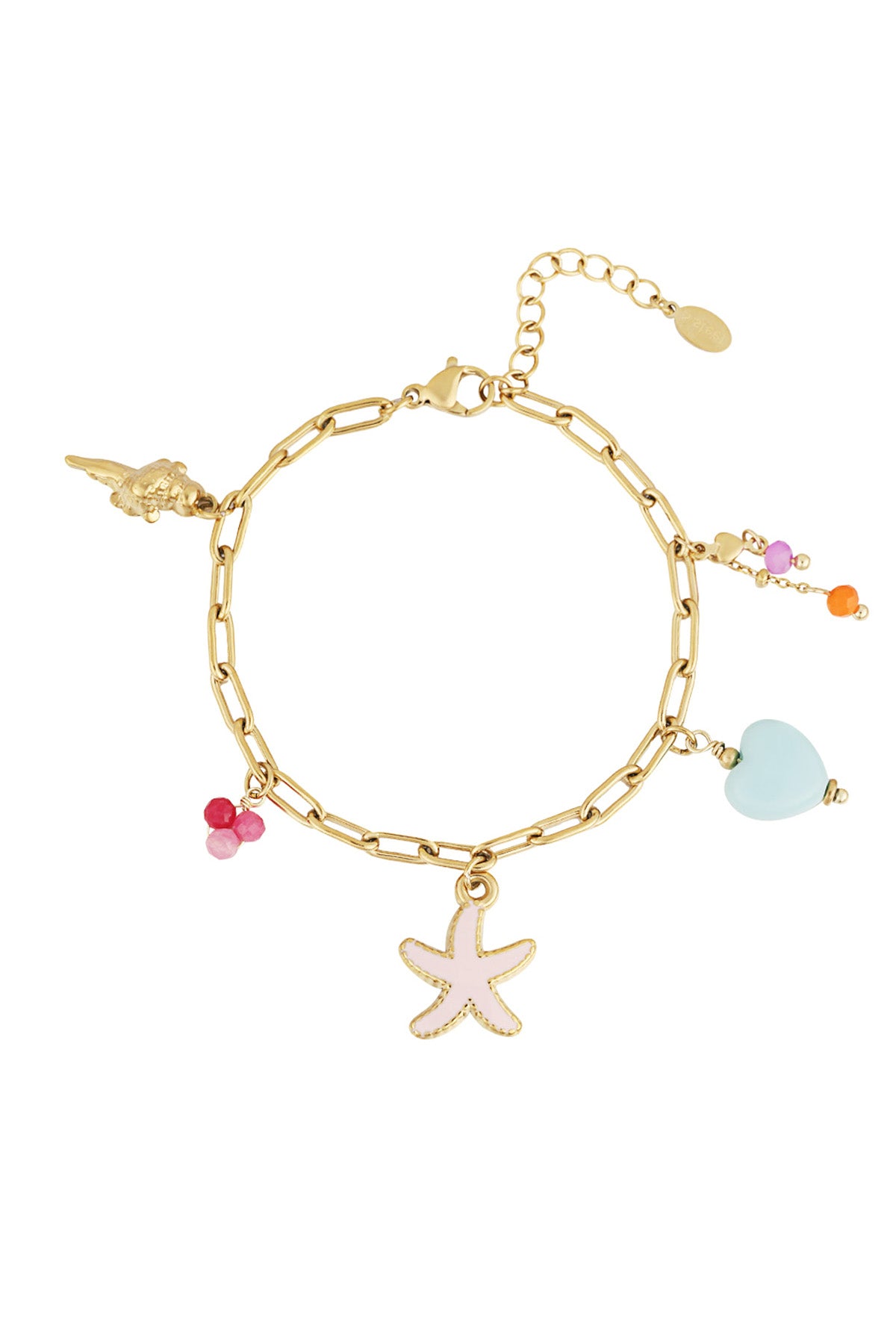 Elegant Gold Color Statement Charm Bracelet