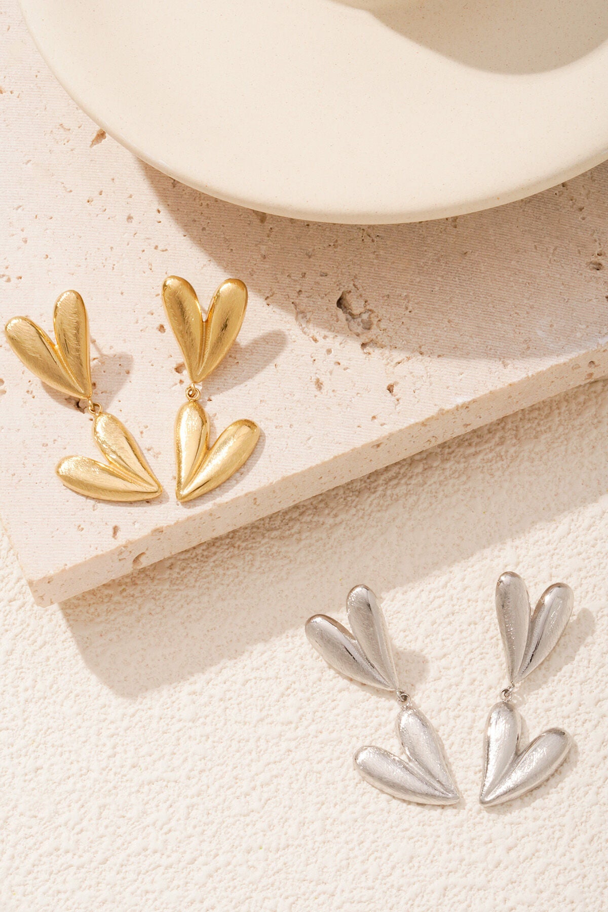 Elegant Drop Earrings in Silver & Gold