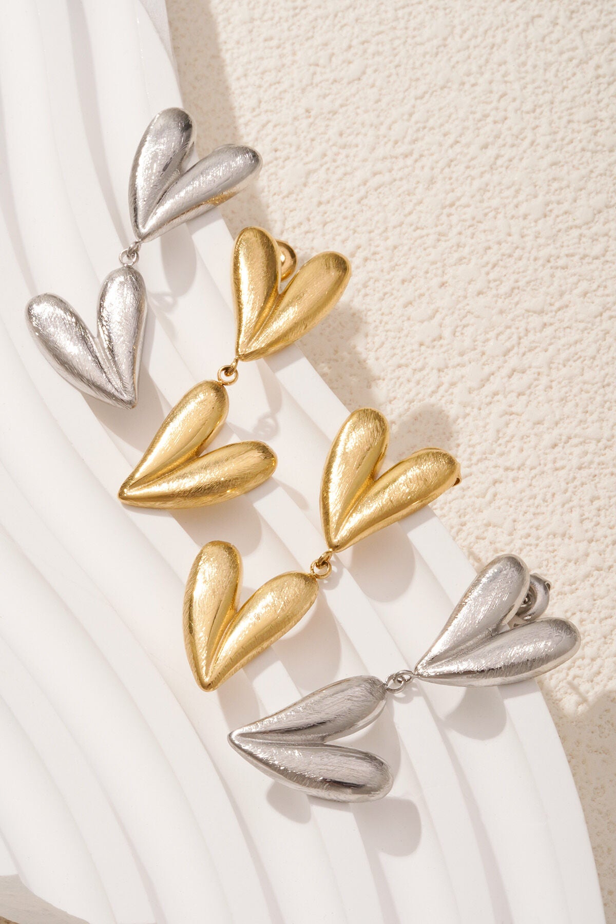 Elegant Drop Earrings in Silver & Gold