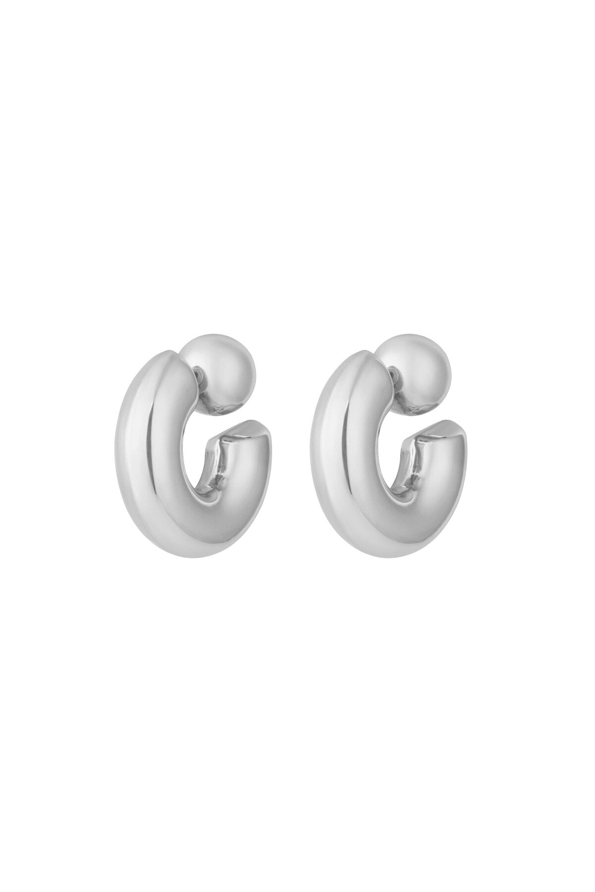 Stylish All-Fit 304S Steel Hoop Earrings