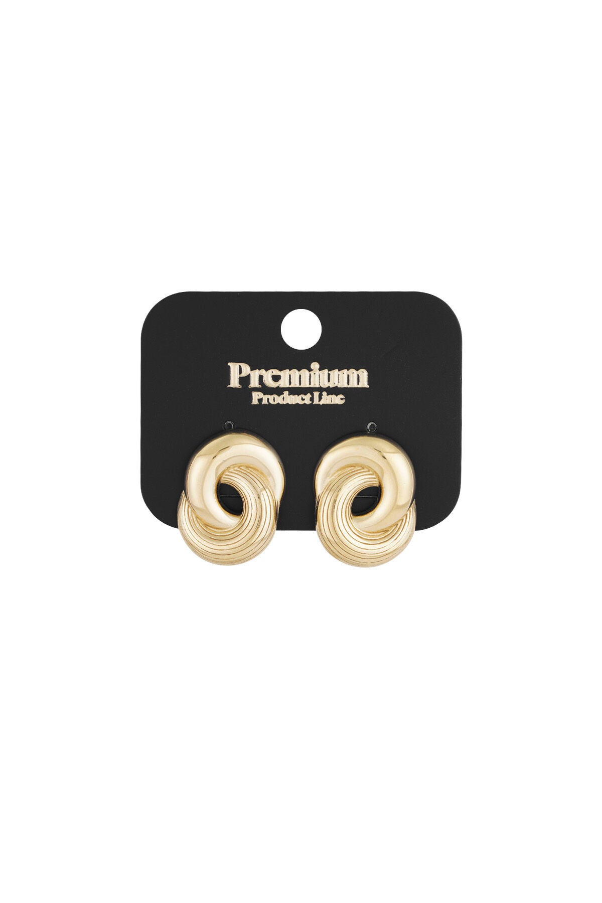 Elegant Statement Stud Earrings in Silver & Gold