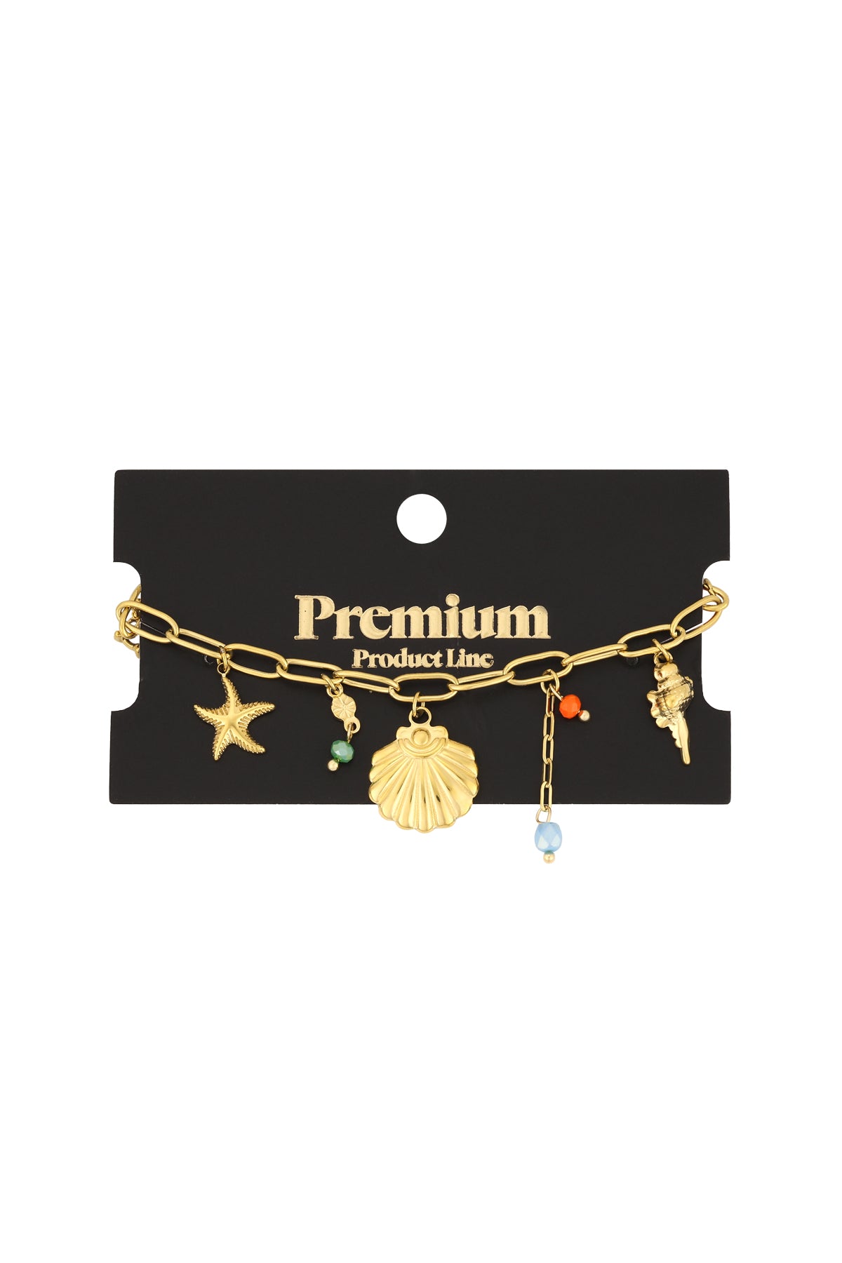 Elegant Gold-Toned Charm Bracelet for Everyday Wear