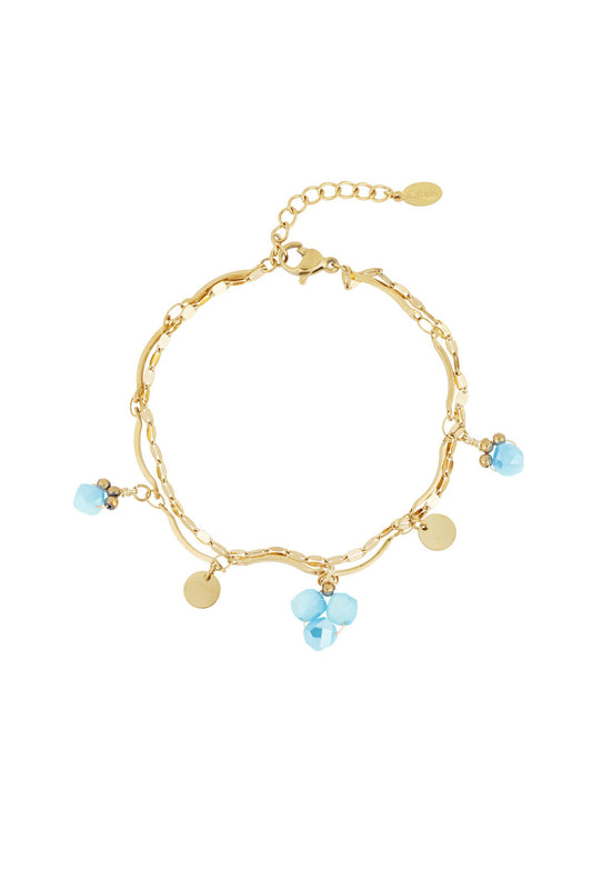 Elegant Red and Gold Charm Bracelet for Women