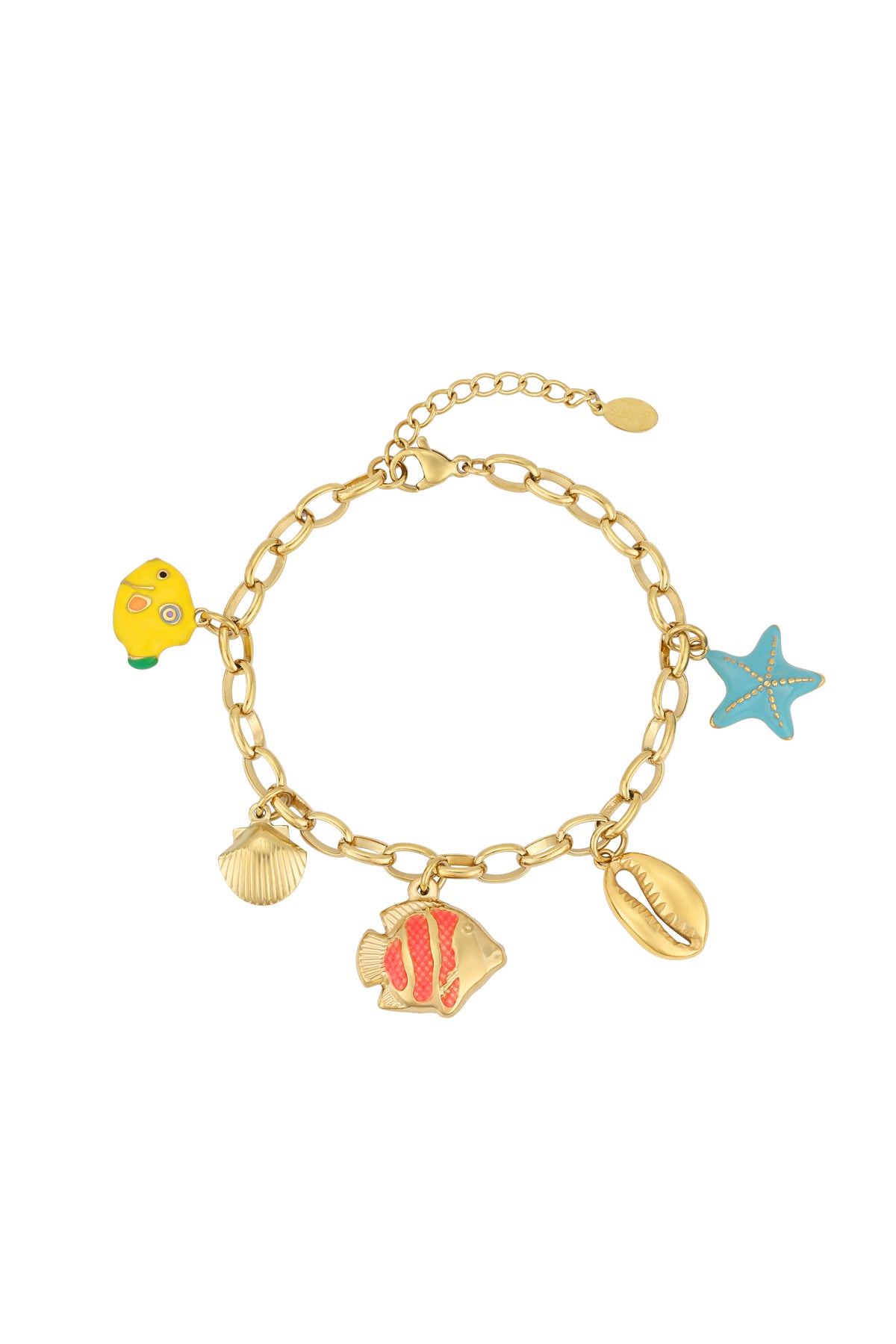Elegant Gold Color Charm Bracelet for Statement Looks